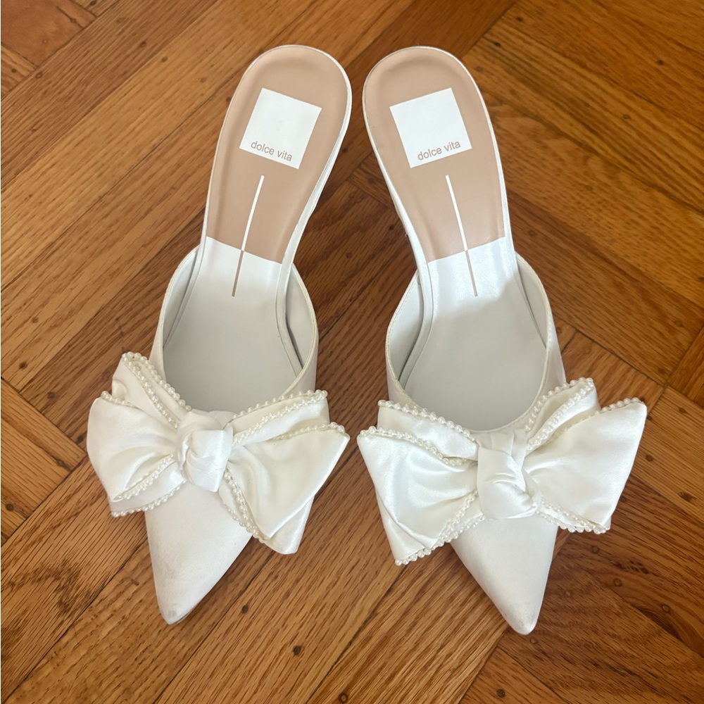 Dolce Vita Satin Bow Mules